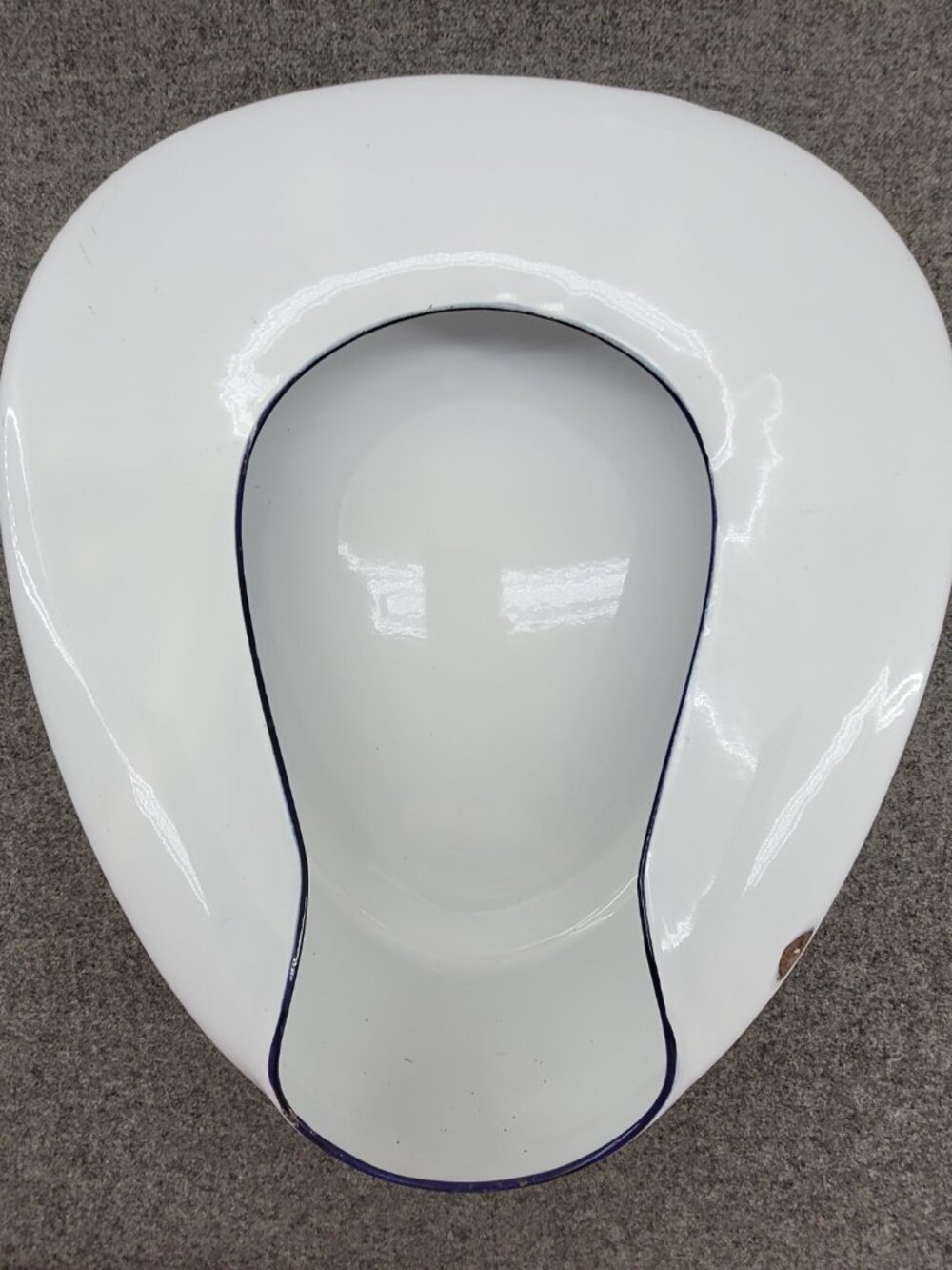Vintage Bedpan Enamelware Medical Industrial Sturdy Urinal Metal Industrial